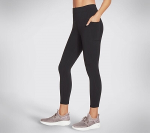 Dámské Kalhoty Skechers GO WALK HW 7/8 Legging Černé | CZ.W03LG31B BLK